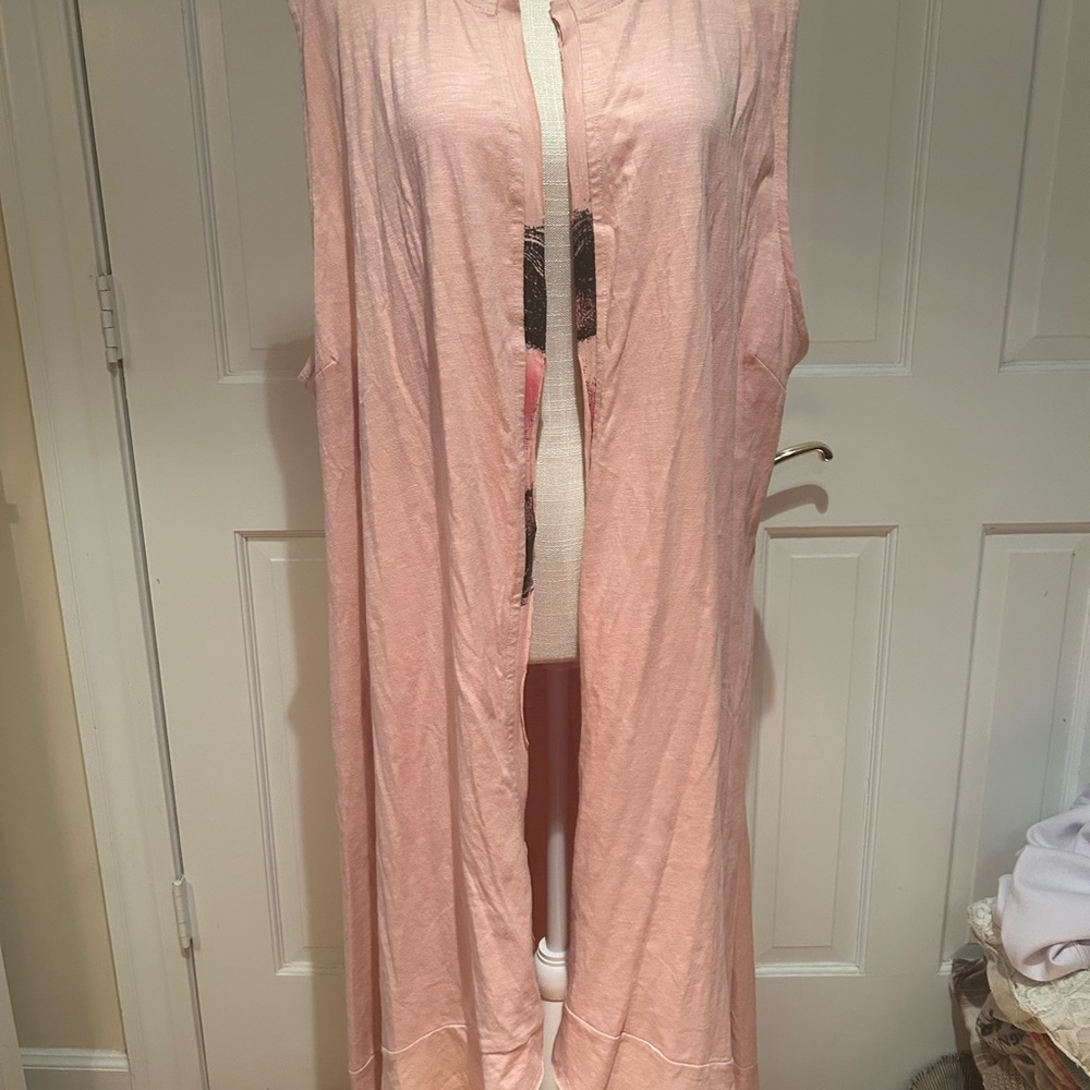 Paper Lace  Just Bloom Lady Face  kimono / duster./ vest NWOT. One size. OS. - Picture 2 of 11